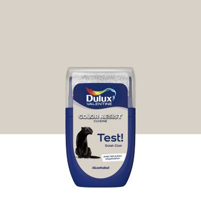 Testeur de peinture Color Resist cuisine Dulux Valentine mat galet clair 30ml