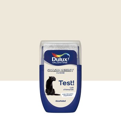 Testeur de peinture Color Resist cuisine Dulux Valentine mat lait d'amande 30ml