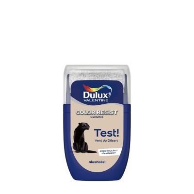 Testeur de peinture Color Resist cuisine Dulux Valentine mat vent du désert 30ml