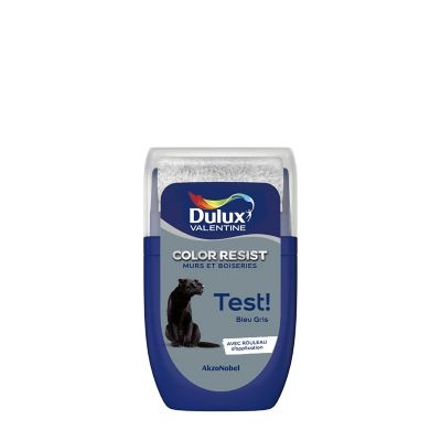 Testeur de peinture Color Resist murs et boiseries Dulux Valentine mat bleu gris 30ml