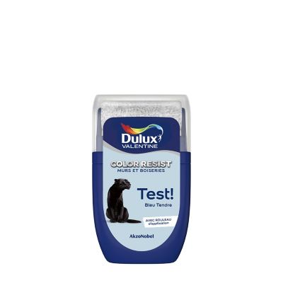 Testeur de peinture Color Resist murs et boiseries Dulux Valentine mat bleu tendre 30ml
