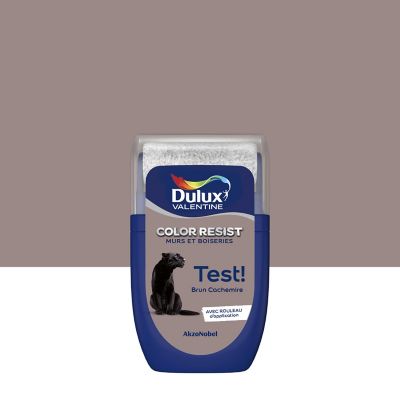 Testeur de peinture Color Resist murs et boiseries Dulux Valentine mat brun cachemire 30ml