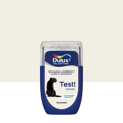 Testeur de peinture Color Resist murs et boiseries Dulux Valentine mat colombe 30ml
