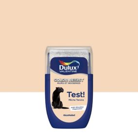 Testeur de peinture Color Resist murs et boiseries Dulux Valentine mat pêche tendre 30ml