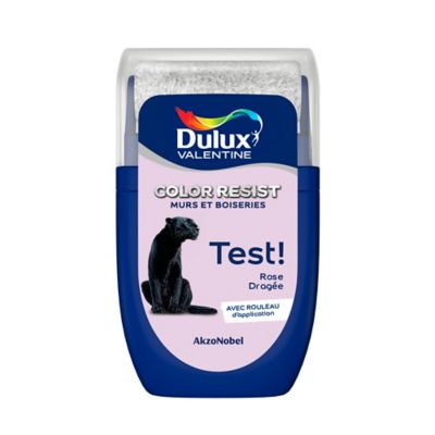 Testeur de peinture Color Resist murs et boiseries Dulux Valentine mat rose dragée 30ml