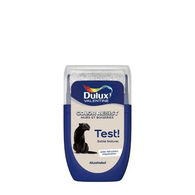 Testeur de peinture Color Resist murs et boiseries Dulux Valentine mat sable naturel 30ml