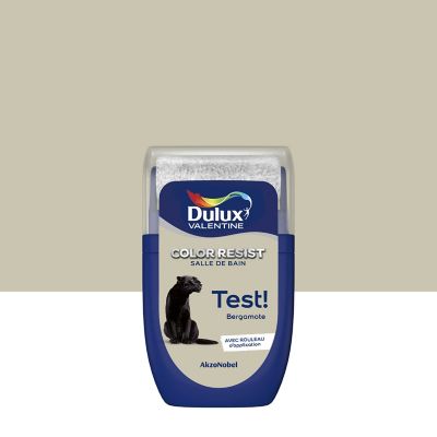 Testeur de peinture Color Resist salle de bains Dulux Valentine satin bergamote 30ml