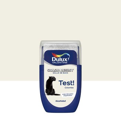 Testeur de peinture Color Resist salle de bains Dulux Valentine satin colombe 30ml