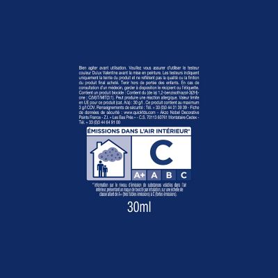 Testeur de peinture Color Resist salle de bains Dulux Valentine satin écru 30ml