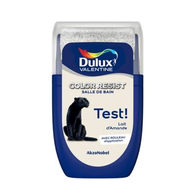 Testeur de peinture Color Resist salle de bains Dulux Valentine satin lait d'amande 30ml