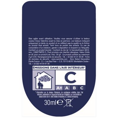 Testeur de peinture Color Resist salle de bains Dulux Valentine satin lait d'amande 30ml
