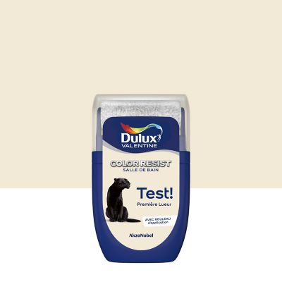 Testeur de peinture Color Resist salle de bains Dulux Valentine satin première lueur 30ml