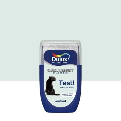 Testeur de peinture Color Resist salle de bains Dulux Valentine satin reflet de jade 30ml
