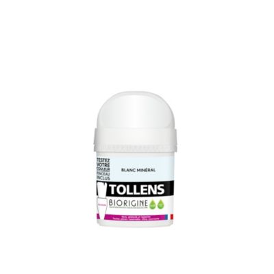 Testeur de peinture murs et plafonds Biorigine Tollens velours naturel blanc minéral 50ml