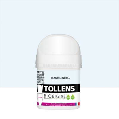 Testeur de peinture murs et plafonds Biorigine Tollens velours naturel blanc minéral 50ml