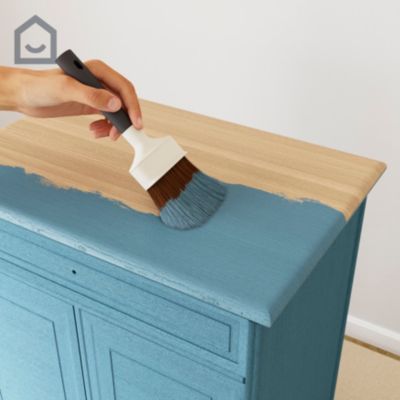 Testeur de peinture pour meubles bois, mélaminé et métal GoodHome mat bleu Monaco 80ml
