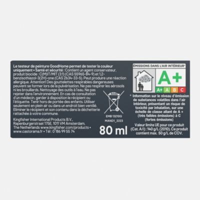 Testeur de peinture pour meubles bois, mélaminé et métal GoodHome satin gris Queens 80ml