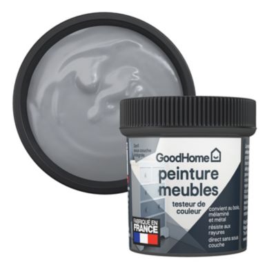 Testeur de peinture pour meubles bois, mélaminé et métal GoodHome satin gris Queens 80ml
