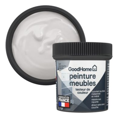Testeur de peinture pour meubles bois, mélaminé et métal GoodHome satin gris White Plains 80ml