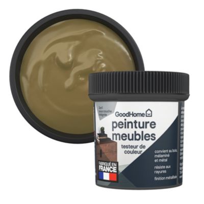 Testeur de peinture pour meubles bois, mélaminé et métal GoodHome satin or Coachella 80ml