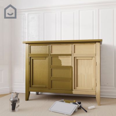 Testeur de peinture pour meubles bois, mélaminé et métal GoodHome satin or Coachella 80ml