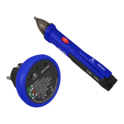 Testeur De Continuité Prüf Fix – LED + Buzzer, Piles Incluses, Étui Bleu Pratique