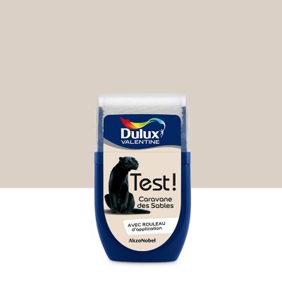 Testeur peinture beige caravane des sables Dulux Valentine Crème De Couleur 30 ml