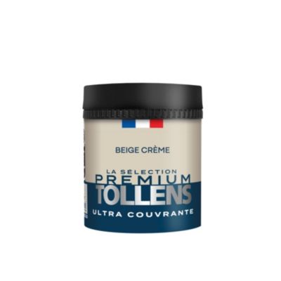 Testeur peinture beige crème velours Tollens Premium 50 ml