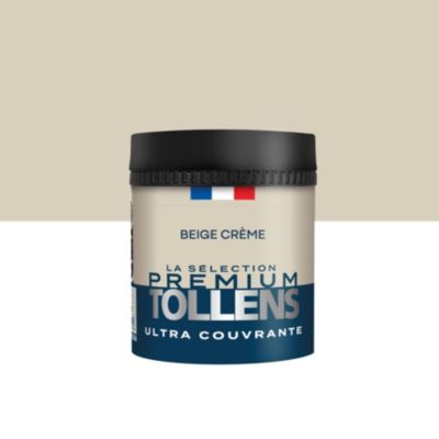 Testeur peinture beige crème velours Tollens Premium 50 ml