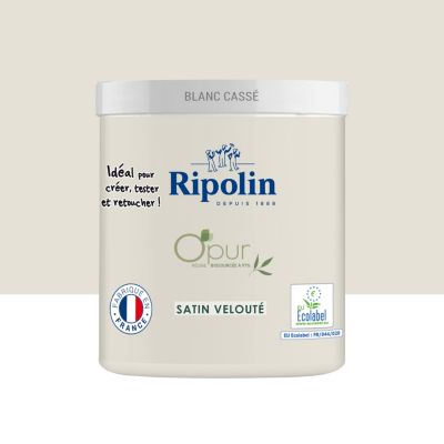 Testeur peinture blanc cassé satin velouté Ripolin O'pur 75 ml