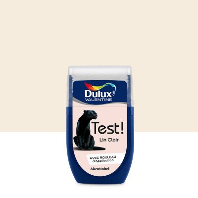 Testeur peinture blanc lin clair Dulux Valentine Crème de couleur 30 ml