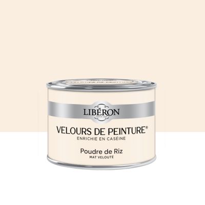 Testeur peinture blanc poudre de riz Libéron Velours de peinture 125 ml