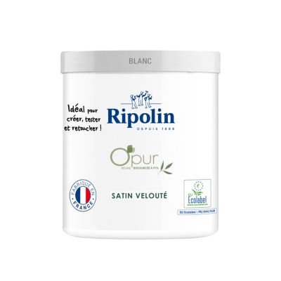 Testeur peinture blanc satin velouté Ripolin O'pur 75 ml