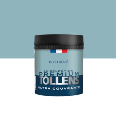 Testeur peinture bleu grisé velours Tollens Premium 50 ml