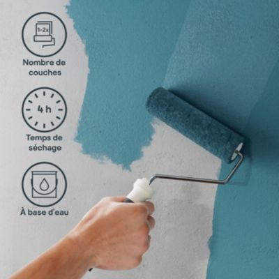 Testeur peinture couleur 2 en 1 velours GoodHome bleu azureen 50ml