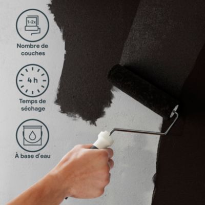 Testeur peinture couleur 2 en 1 velours GoodHome noir zellige 50ml