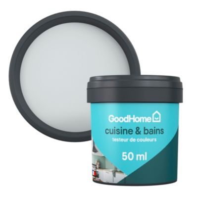 Testeur peinture cuisine et salle de bains gris hamptons satin GoodHome 50 ml