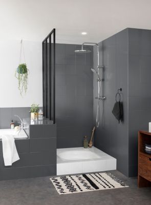 Testeur peinture de rénovation faïence et meuble de salle de bain V33 gris anthracite satin 75ml