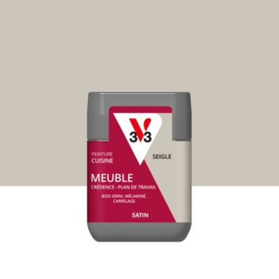 Testeur peinture de rénovation meuble cuisine V33 beige seigle satin 75ml