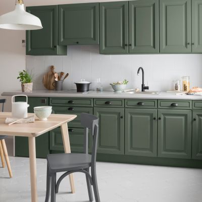 Testeur peinture de rénovation meuble cuisine V33 vert kaki brut 75ml