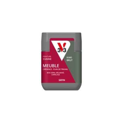 Testeur peinture de rénovation meuble cuisine V33 vert kaki brut 75ml