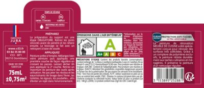 Testeur peinture de rénovation meuble cuisine V33 vert kaki brut 75ml