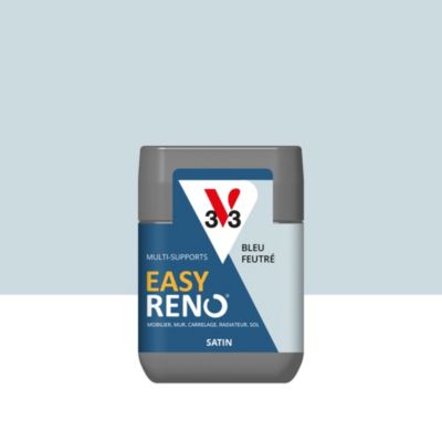 Testeur peinture de rénovation multi-supports V33 Easy Reno bleu feutré satin 75ml