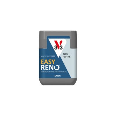 Testeur peinture de rénovation multi-supports V33 Easy Reno bleu feutré satin 75ml