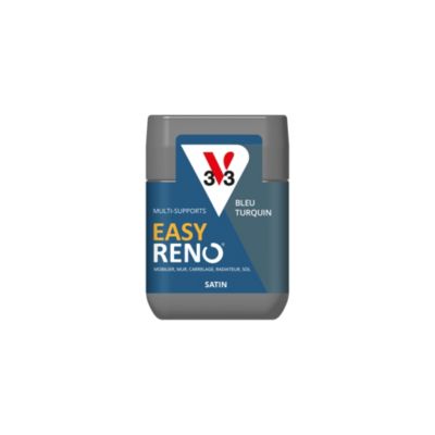 Testeur peinture de rénovation multi-supports V33 Easy Reno bleu turquin satin 75ml