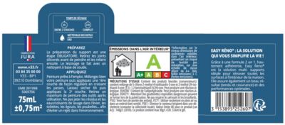 Testeur peinture de rénovation multi-supports V33 Easy Reno bleu turquin satin 75ml