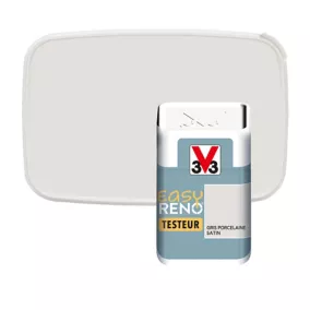 Testeur peinture de rénovation multi-supports V33 Easy Reno gris porcelaine satin 50ml