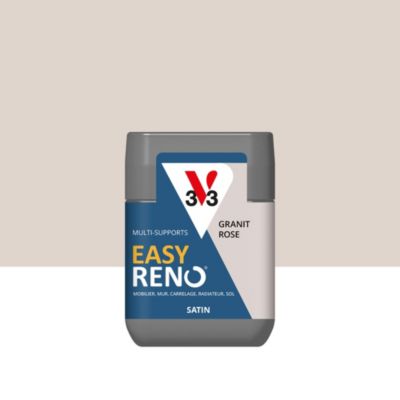 Testeur peinture de rénovation multi-supports V33 Easy Reno rose granit satin 75ml