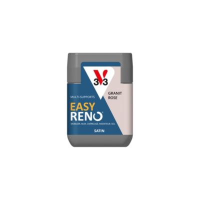 Testeur peinture de rénovation multi-supports V33 Easy Reno rose granit satin 75ml
