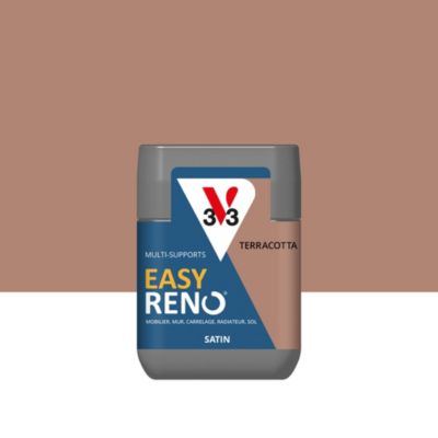 Testeur peinture de rénovation multi-supports V33 Easy Reno terracotta satin 75ml